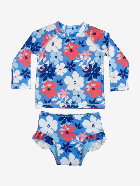 Baby Girls Rash Guard Two-Piece Swimsuit
