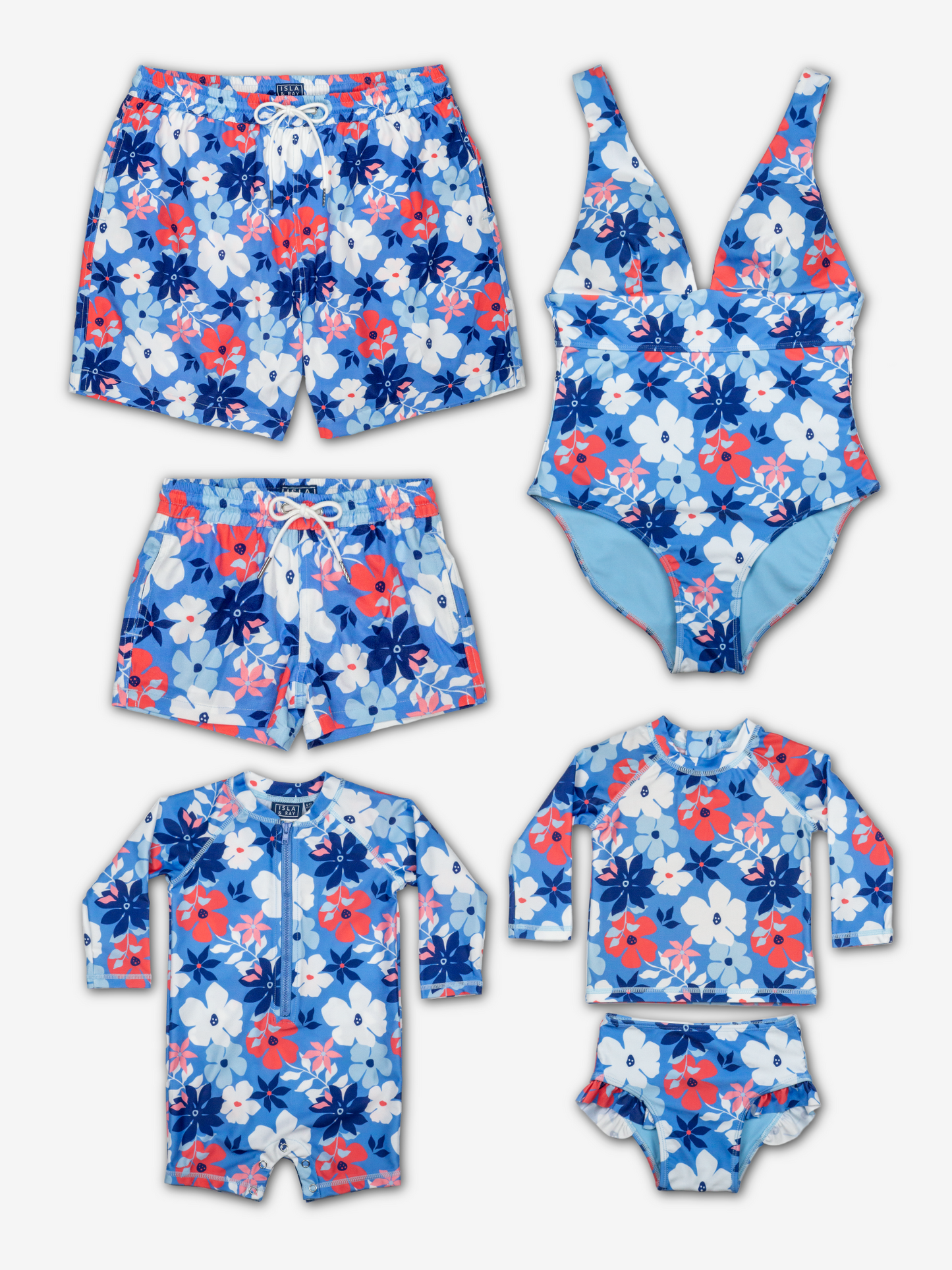 Family Matching Swimwear in Floral Print