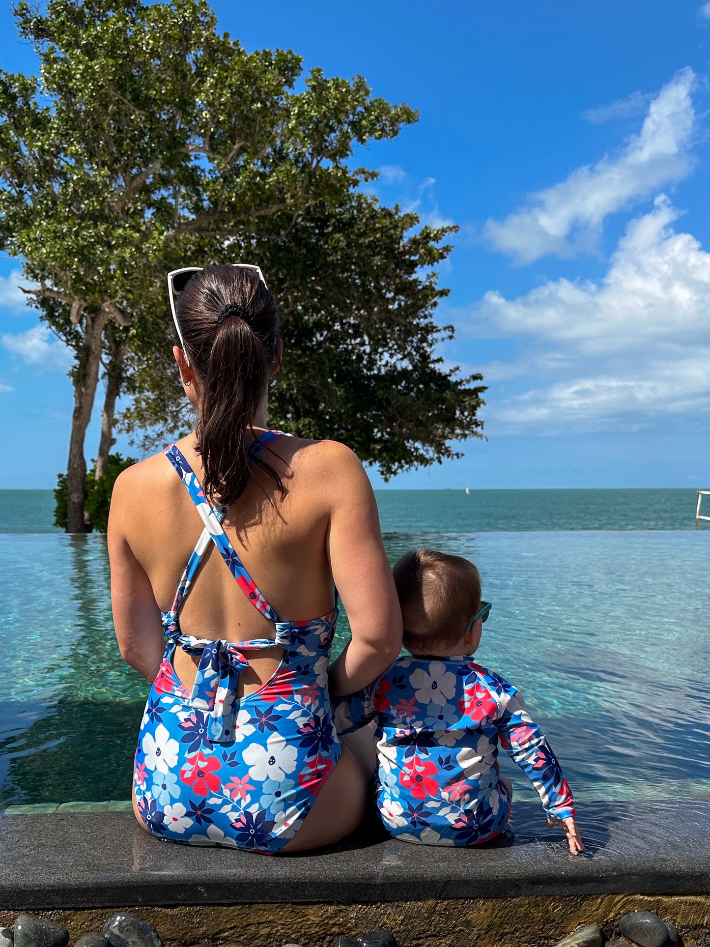 Family Matching Swimwear in Floral Print