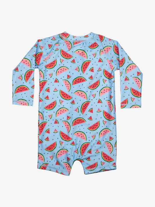 Baby Rash Guard Swimsuit in Watermelon