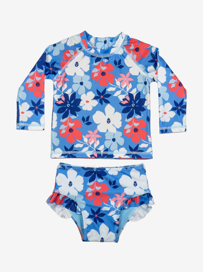 Baby Girls Rash Guard Two-Piece Swimsuit