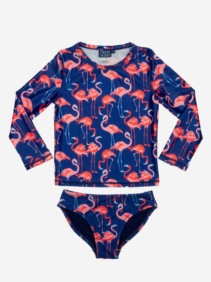Girls Rash Guard Two-piece Swimsuit
