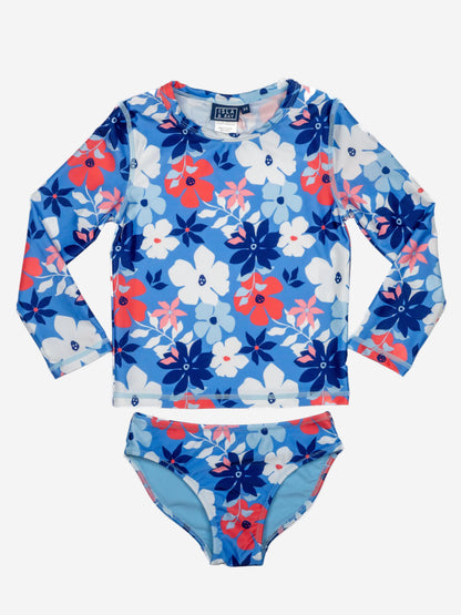 Girls Rash Guard Two-piece Swimsuit