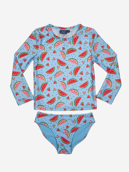 Girls Rash Guard Two-piece Swimsuit