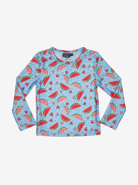 Girls Rash Guard Top in Watermelon