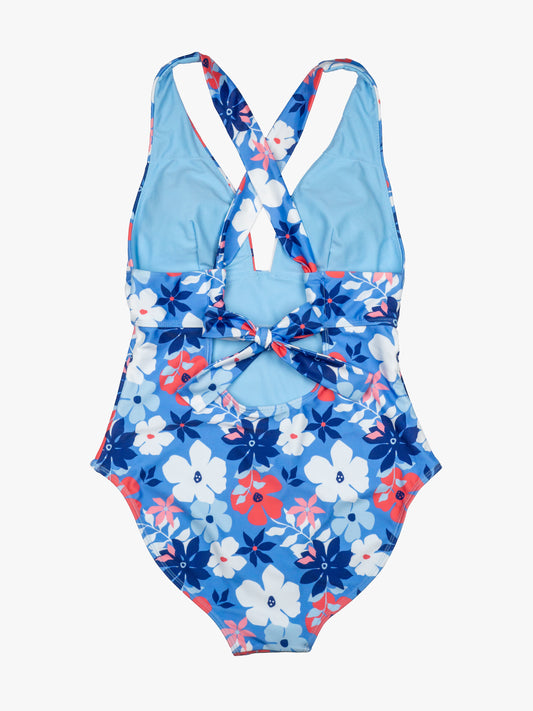 Women's Plunge One-Piece Swimsuit in Floral