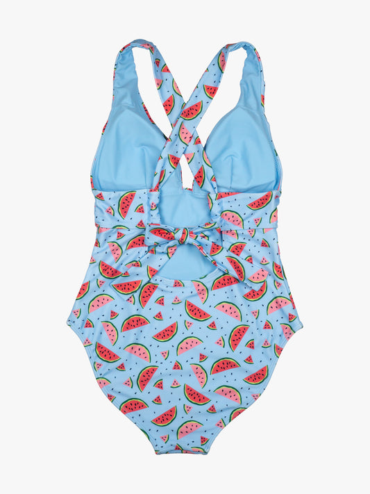 Women's Plunge One-Piece Swimsuit in Watermelon